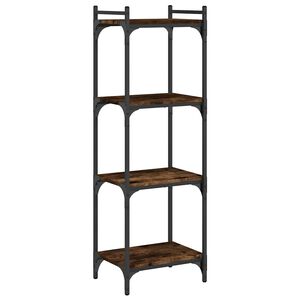 vidaXL Libreria a 4 Ripiani Rovere Fumo 40x30x120 cm Legno Multistrato