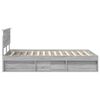 vidaXL Struttura del letto con testiera Grigio Sonoma 120 x 190 cm