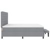 vidaXL Letto a molle con materasso Grigio chiaro 200 x 200 cm Tessuto
