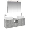 vidaXL Set di Armadi da Bagno 4 pz Grigio Cemento Legno ingegnerizzato