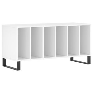 vidaXL Mobile Porta Dischi Bianco 100x38x48 cm in Legno Multistrato