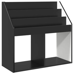 vidaXL Libreria per Bambini con archiviazione Nero 72,5 x 29,5 x 69 cm