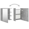 vidaXL Mobile Bagno Specchio Grigio Cemento 62,5x20,5x64cm Multistrato