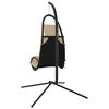 vidaXL Sedia Dondolo Giardino con Cuscino Crema Tessuto Oxford Acciaio