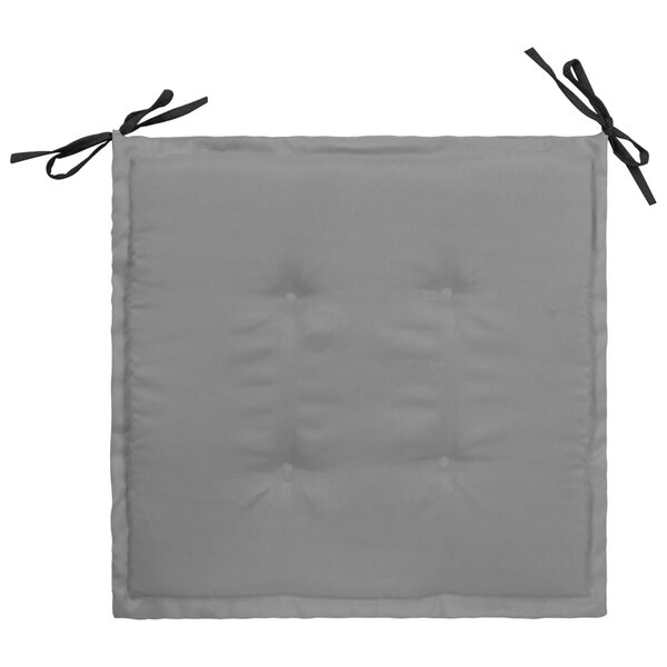 vidaXL Cuscini per Sedia da Giardino 2 pz Nero e Grigio 50x50x3 cm