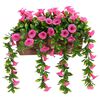 vidaXL Fiori Artificiali Rosso Porpora 55 x 20 x 55 cm PE e Acciaio