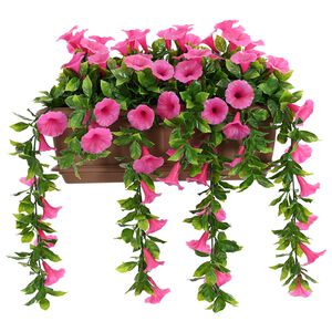 vidaXL Fiori Artificiali Rosso Porpora 55 x 20 x 55 cm PE e Acciaio
