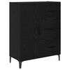 vidaXL Credenza Rovere Nero 69,5 x 34 x 180 cm Legno multistrato