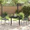 vidaXL Set da Pranzo per Giardino 3 pcs Nero