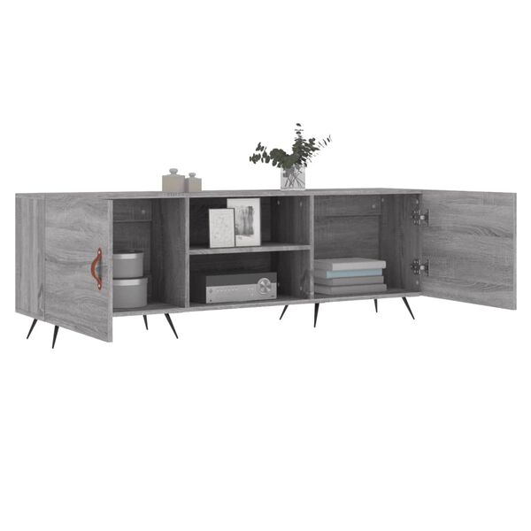 vidaXL Mobile Porta TV Grigio Sonoma 150x30x50 cm in Legno Multistrato