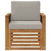 vidaXL Set di divani da esterno con cuscino Naturale 71 x 63 x 73 cm