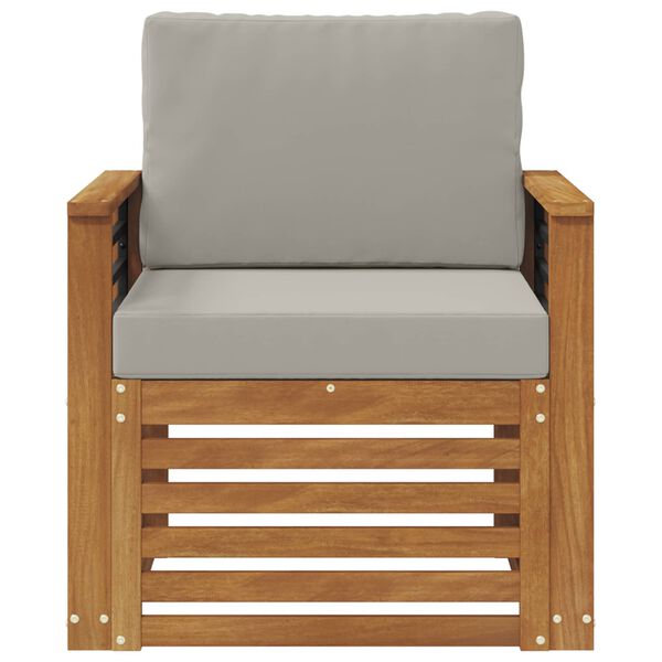 vidaXL Set di divani da esterno con cuscino Naturale 71 x 63 x 73 cm