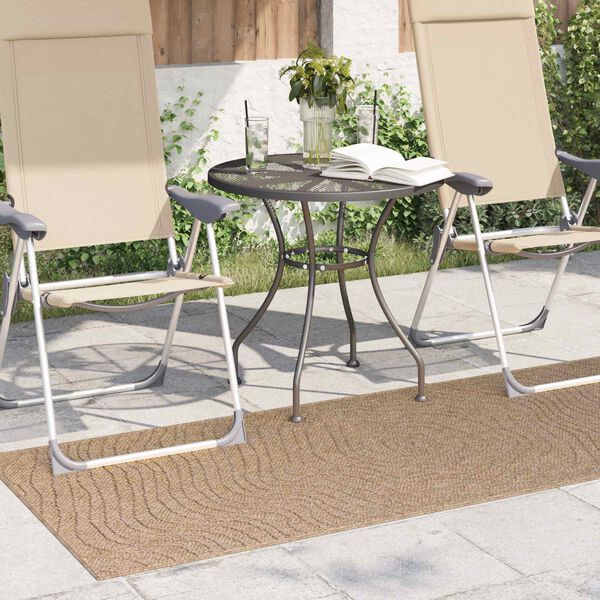 vidaXL Tappeti per area Moir&eacute; Rettangolare Naturale 150 x 80 cm