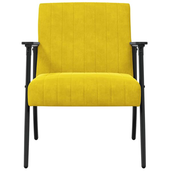 vidaXL poltrona Giallo 59 x 75 x 78 cm Velluto