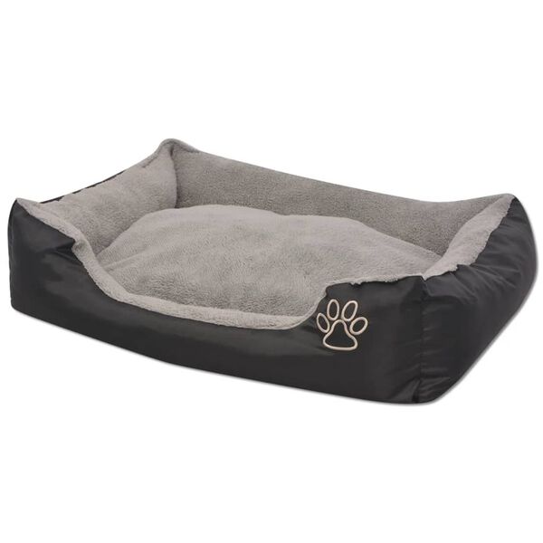 vidaXL Cuccia per Cani con Cuscino Imbottito Taglia M Nero