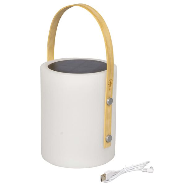 Bo-Camp Lampada da Tavolo Longford Bianca con LED