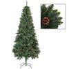 vidaXL Albero di Natale Artificiale con Pigne Verde 210 cm