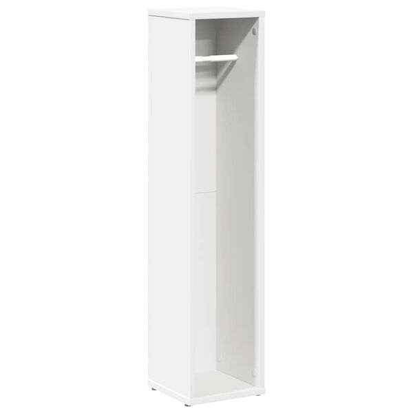 vidaXL Mobile da Bagno con Portarotolo Bianco 20,5x20x90 cm