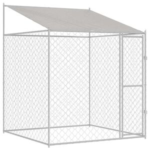 vidaXL Gabbia per cani 200 x 200 x 258 cm Acciaio e PE