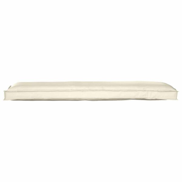 vidaXL Cuscino per panca pallet Crema 150 x 40 x 8 cm Tessuto Oxford