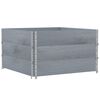 vidaXL Fioriera da Giardino Grigia 100x100 cm Legno Massello di Pino