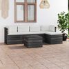vidaXL Set Divani da Giardino su Pallet 6 pz con Cuscini Massello Pino