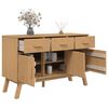 vidaXL Credenza OLDEN Marrone 114x43x73,5 cm in Legno Massello di Pino