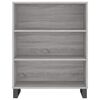 vidaXL Credenza Grigio Sonoma 69,5x34x180 cm in Legno Multistrato