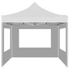 vidaXL Gazebo Pieghevole con Pareti in Alluminio 3x3 m Bianco