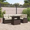 vidaXL Set Divano da Giardino 6 pcs Marrone e Crema polyrattan