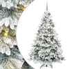 vidaXL Albero di Natale artificiale con 300 LED Bianco 180 cm PE e PVC