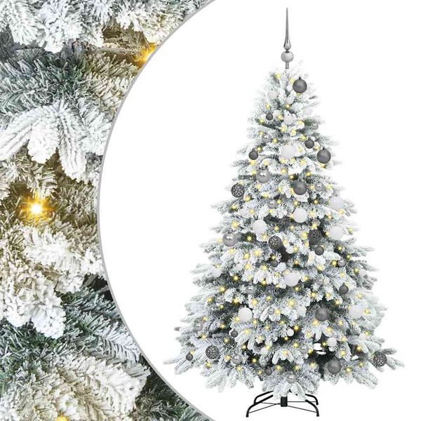vidaXL Albero di Natale artificiale con 300 LED Bianco 180 cm PE e PVC