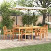 vidaXL Set da Pranzo per Giardino 9 pcs Marrone