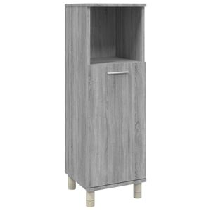 vidaXL Armadietto Bagno Grigio Sonoma 30x30x95 cm in Legno Multistrato