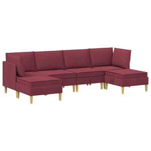 vidaXL Set di divani modulari con spazio di archiviazione 6 pz Tessuto