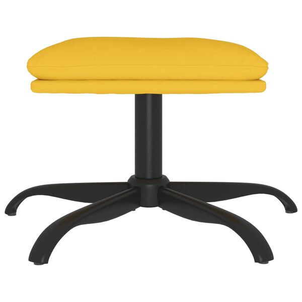 vidaXL Poggiapiedi Giallo Senape 60x60x36 cm in Tessuto