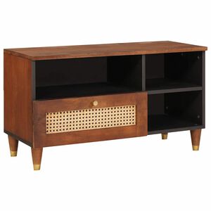 vidaXL Mobile TV Marrone 80 x 33,5 x 46 cm Legno di mango massello