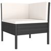 vidaXL Set Divani da Giardino 14 pz con Cuscini in Polyrattan Nero