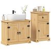 vidaXL Set Mobili da Bagno 2 pz Corona in Legno Massello di Pino
