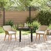 vidaXL Set da Pranzo per Giardino con cuscino 3 pcs Beige polyrattan