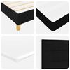 vidaXL Letto box spring con materasso Nero 180 x 200 cm Tessuto