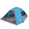 vidaXL Tenda da Campeggio a Cupola per 4 Persone Blu Impermeabile