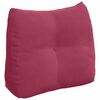 vidaXL Cuscino per Schiena Rosso Vino 60 x 24 x 50 cm Velluto
