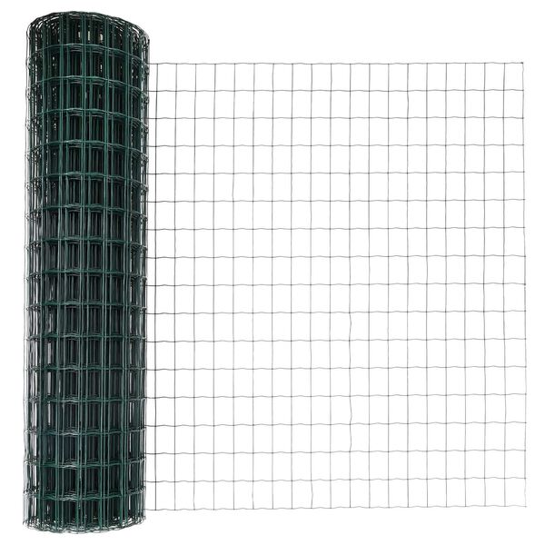 vidaXL Recinzione Euro Verde 1 x 25m Ferro rivestito in PVC