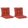 vidaXL Cuscini Sedia Schiena Bassa 2 pz Rosso M&eacute;lange 100x50x7 Tessuto