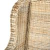 vidaXL Poltrona con Cuscino in Rattan Naturale e Lino