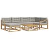 vidaXL Set di divani da esterno 7 pz Bianco e Grigio Chiaro