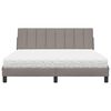 vidaXL Letto con Materasso Hanko Tortora 160x200 cm in Tessuto