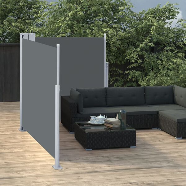 vidaXL Tenda da Sole Laterale Retrattile Antracite 120x600 cm