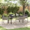 vidaXL Set da Pranzo per Giardino 5 pcs Grigio chiaro polyrattan